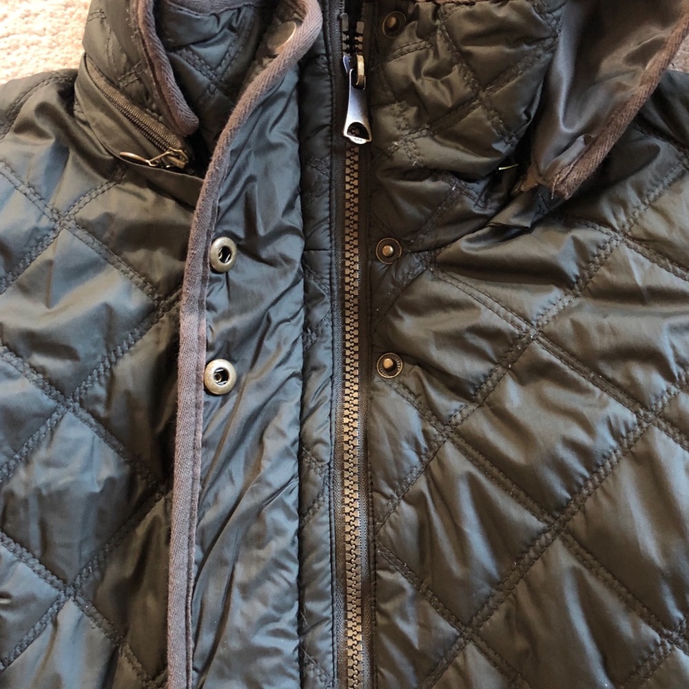 Olive Quilted Jacket - Picture 7 of 8